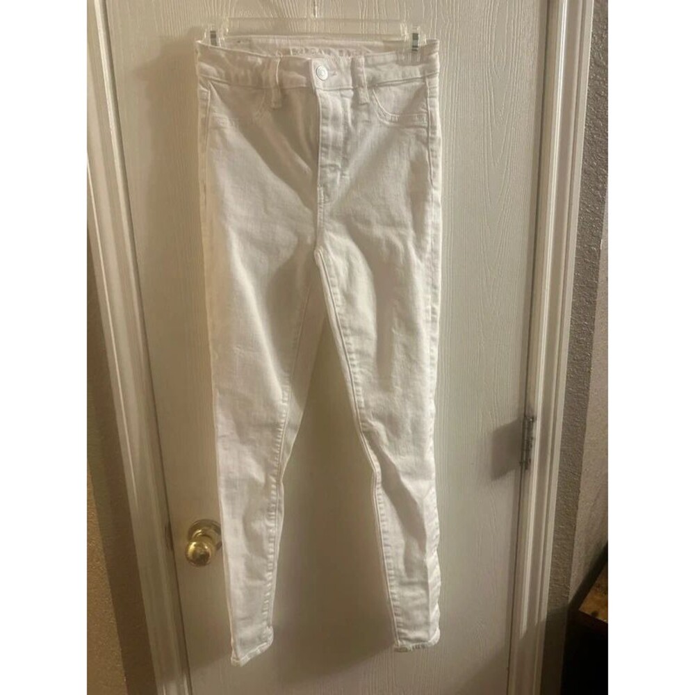 Women’s White American Eagle Skinny Jeans Size 2 Next Level Stretch